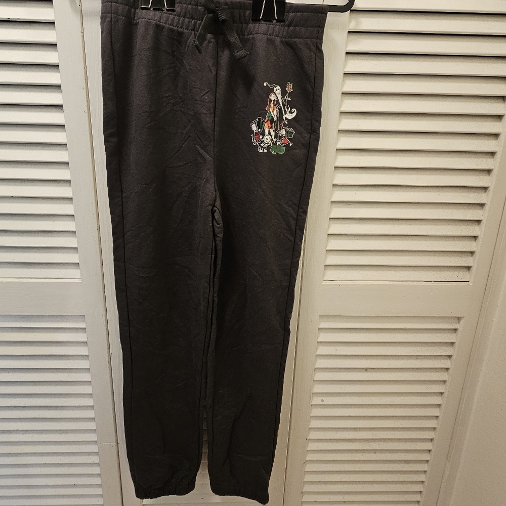 Nightmare Before Christmas Black Graphic Jogger Sweat Pants, Youth Large 12/14
